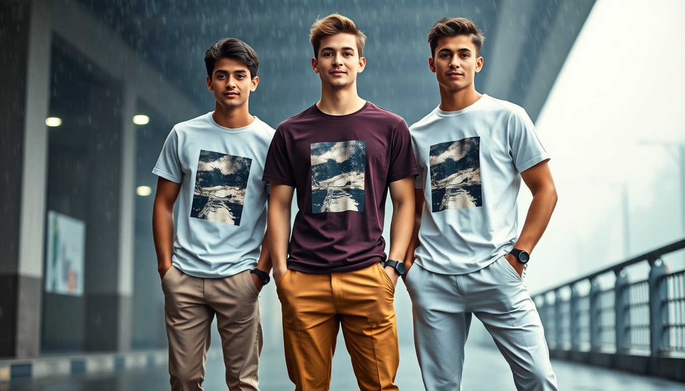 Elevate Your Monsoon Style: Men's T-shirt Outfit Ideas for the Rainy Season