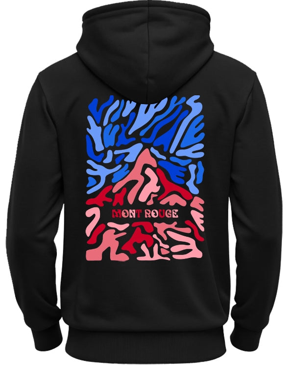 প্রিন্টেড হুডেড কালো পুরুষদের আড়ম্বরপূর্ণ sweatshirts