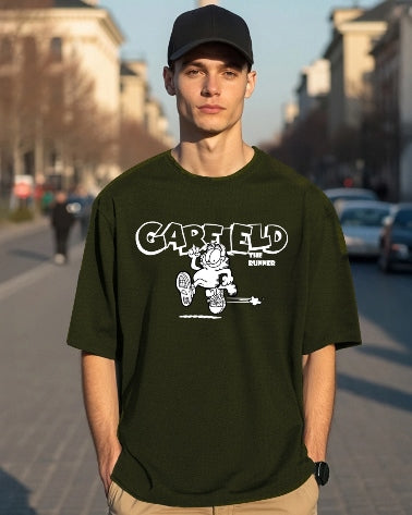 Stay fresh and trendy with the Green Men's Crepe Five Sleeve T-Shirt.-BACK