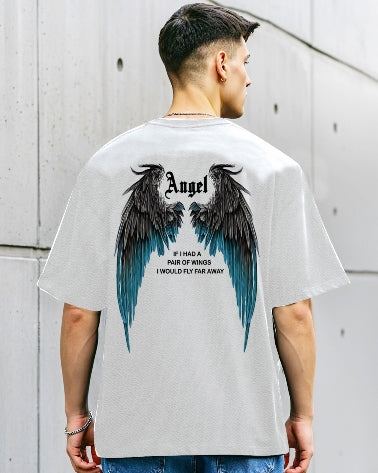 Clean and classic: White Men's Crepe Regular Fit T-Shirt with Five Sleeves.-FRONT