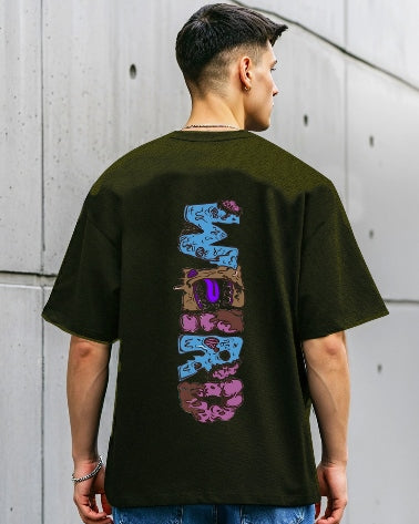 Green Men's Crepe Regular Fit T-Shirt for a fresh, vibrant look.-FRONT