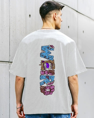 White Men's Crepe T-Shirt with a Regular Fit and Five Sleeves for style versatility.-FRONT
