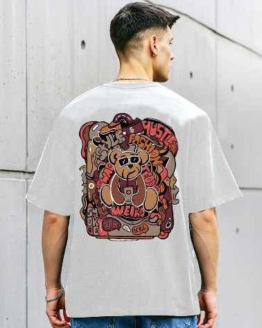 White Men's Crepe Regular Fit T-Shirt – versatile and chic.-FRONT