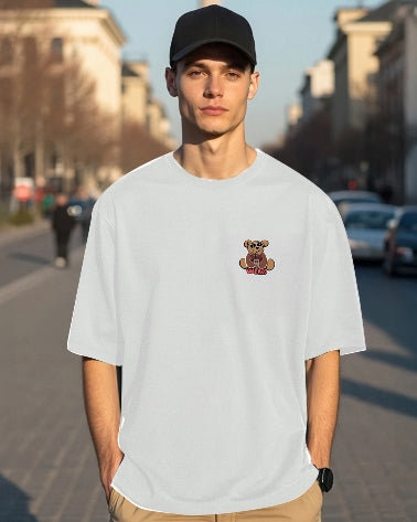 White Men's Crepe Regular Fit T-Shirt – versatile and chic.-BACK