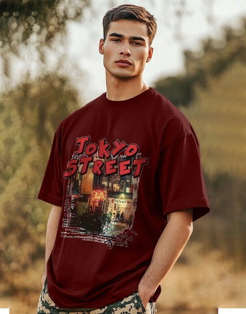 Maroon Crepe five Sleeve T-Shirt for Men – Trendy-SIDE