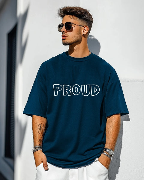 Blue Crepe Five Sleeve T-Shirt for Men – Cool and Comfortable-SIDE