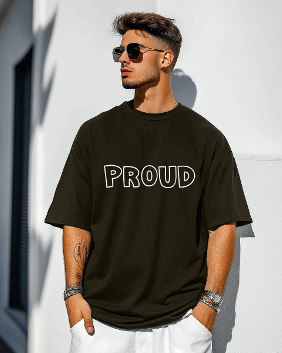 Olive Green Crepe Five Sleeve T-Shirt for Men – Casual and Classy-BACK
