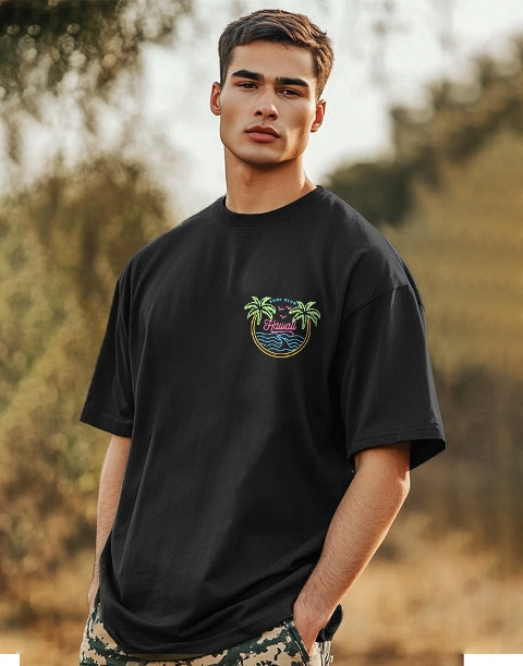 Black Crepe Five Sleeve T-Shirt for Men – Effortless Style-SIDE