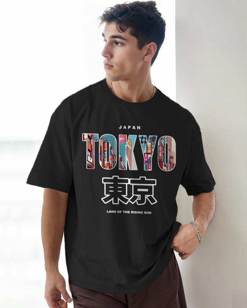Black Five Sleeve Cotton Blend T-Shirt for Men – Bold Essentials
-FRONT