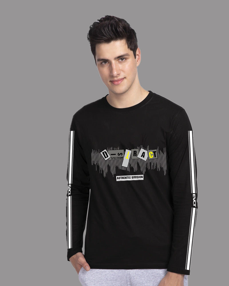 Black FULL Sleeve Crepe T-Shirt – Perfect for Casual Outfits-SIDE