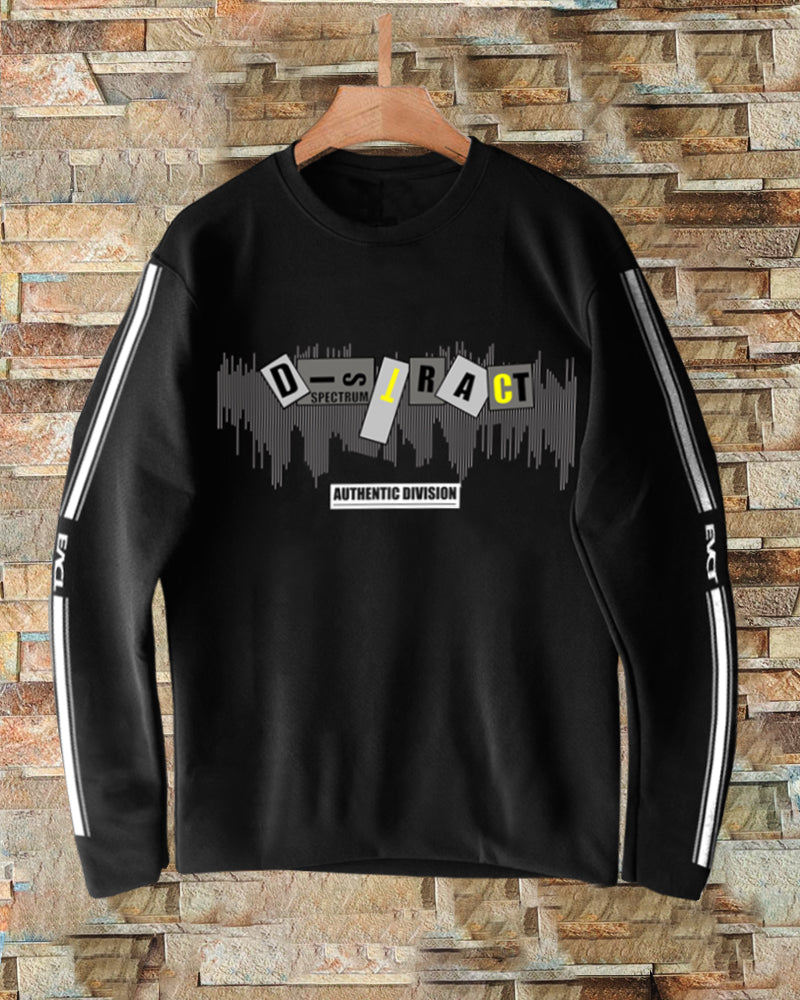Black FULL Sleeve Crepe T-Shirt – Perfect for Casual Outfits-FRONT