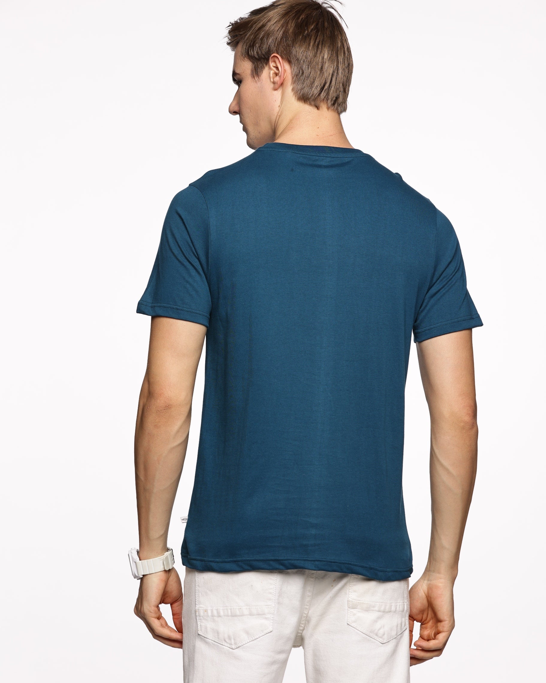 Graphic Edge: Men's Half-Sleeve Abstract Print Pure Cotton T-Shirt