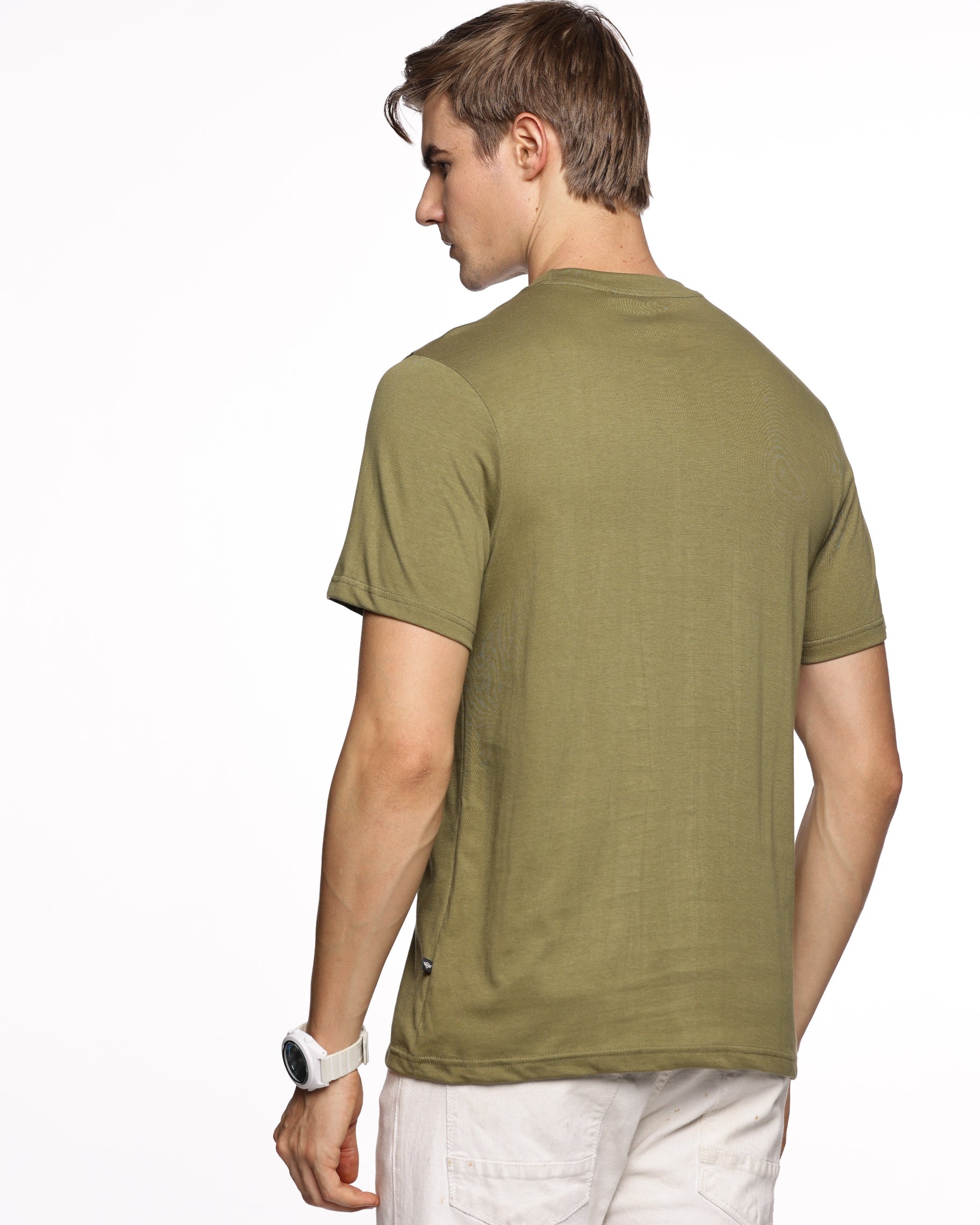 Vintage Vibes: Men's Half-Sleeve Retro Striped Print Pure Cotton T-Shirt