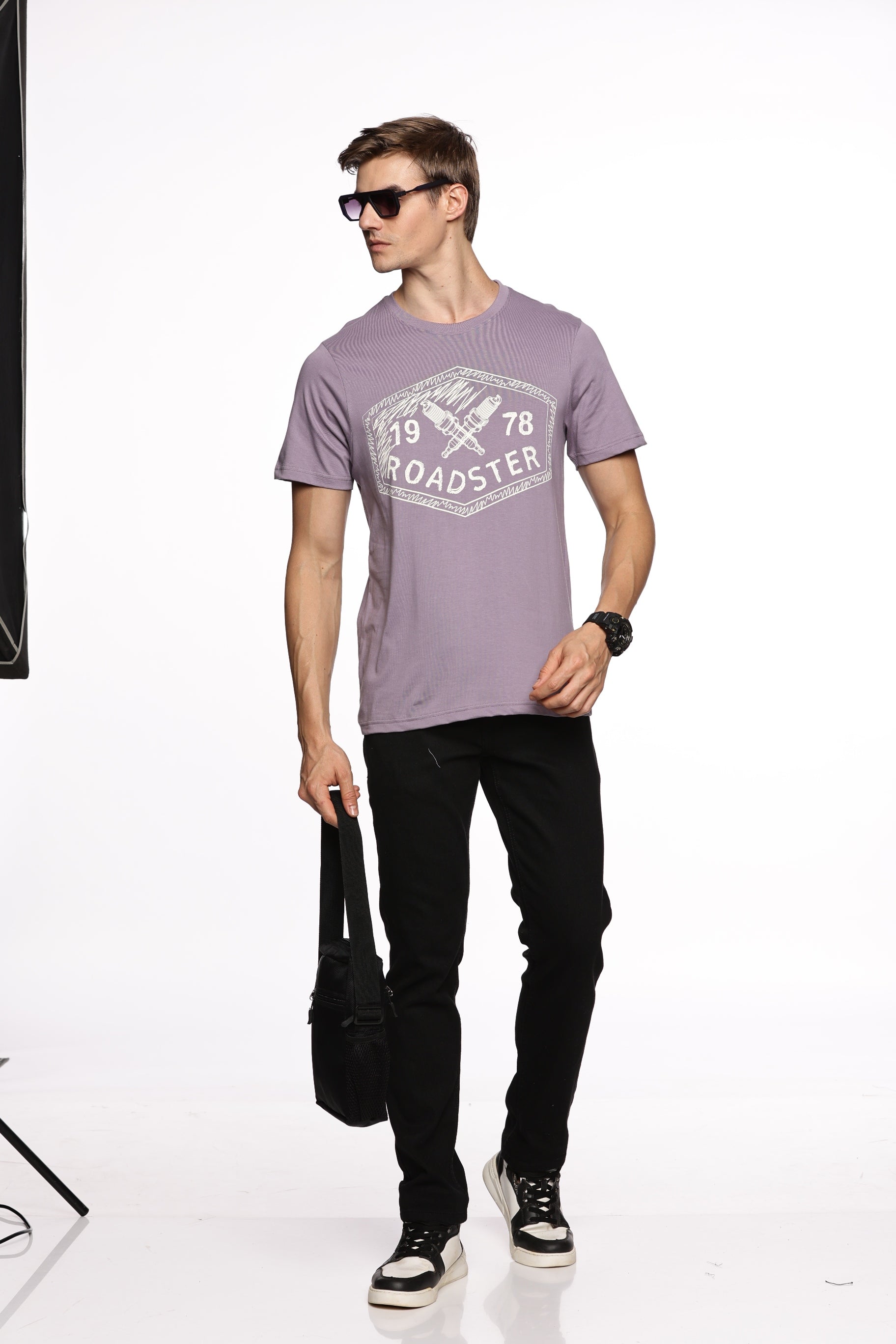 Into the Wild: Men's Half-Sleeve Animal Print Pure Cotton T-Shirt