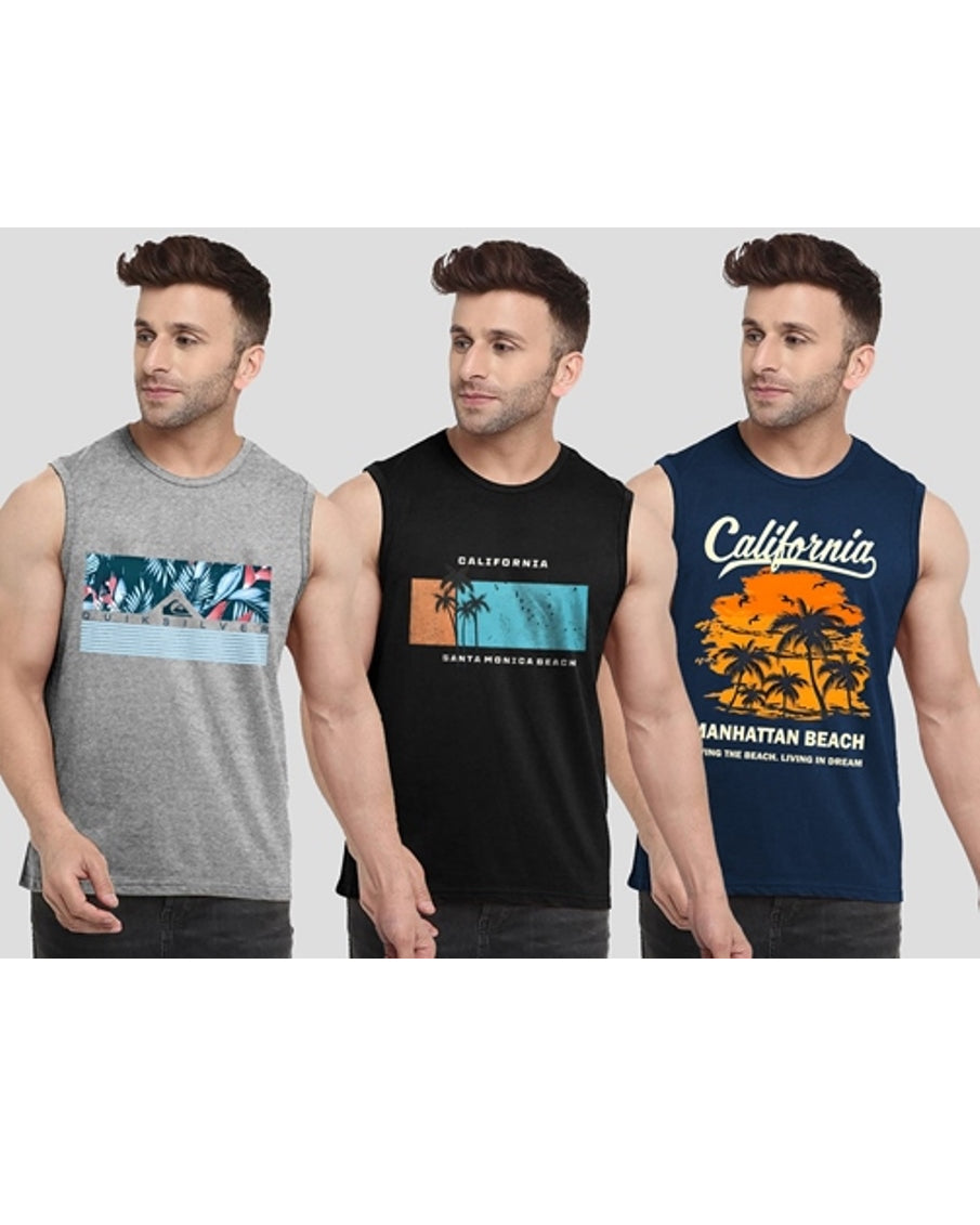 Luxury Black Back Printed Men's Vests for a Sophisticated Look
