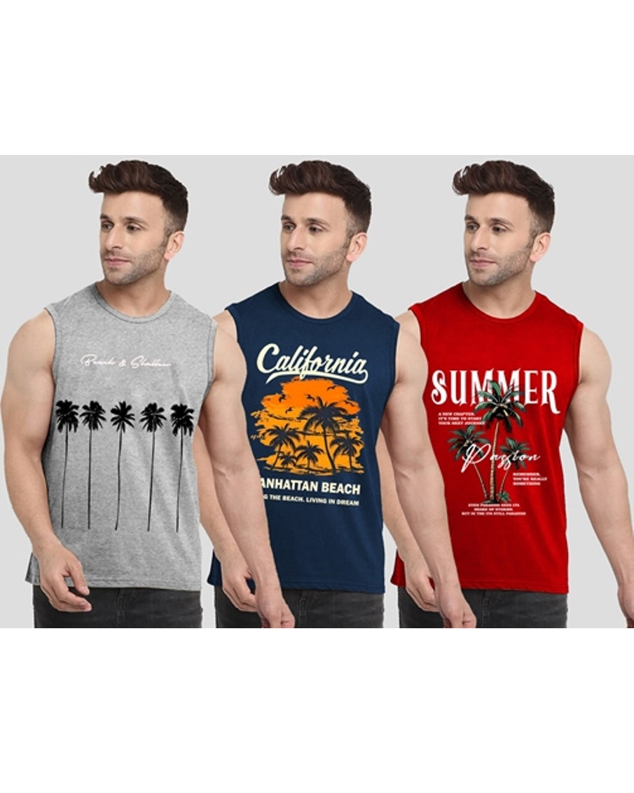 Never Settle Grey Printed Men's Vests for Gyms: Stand Out in Style