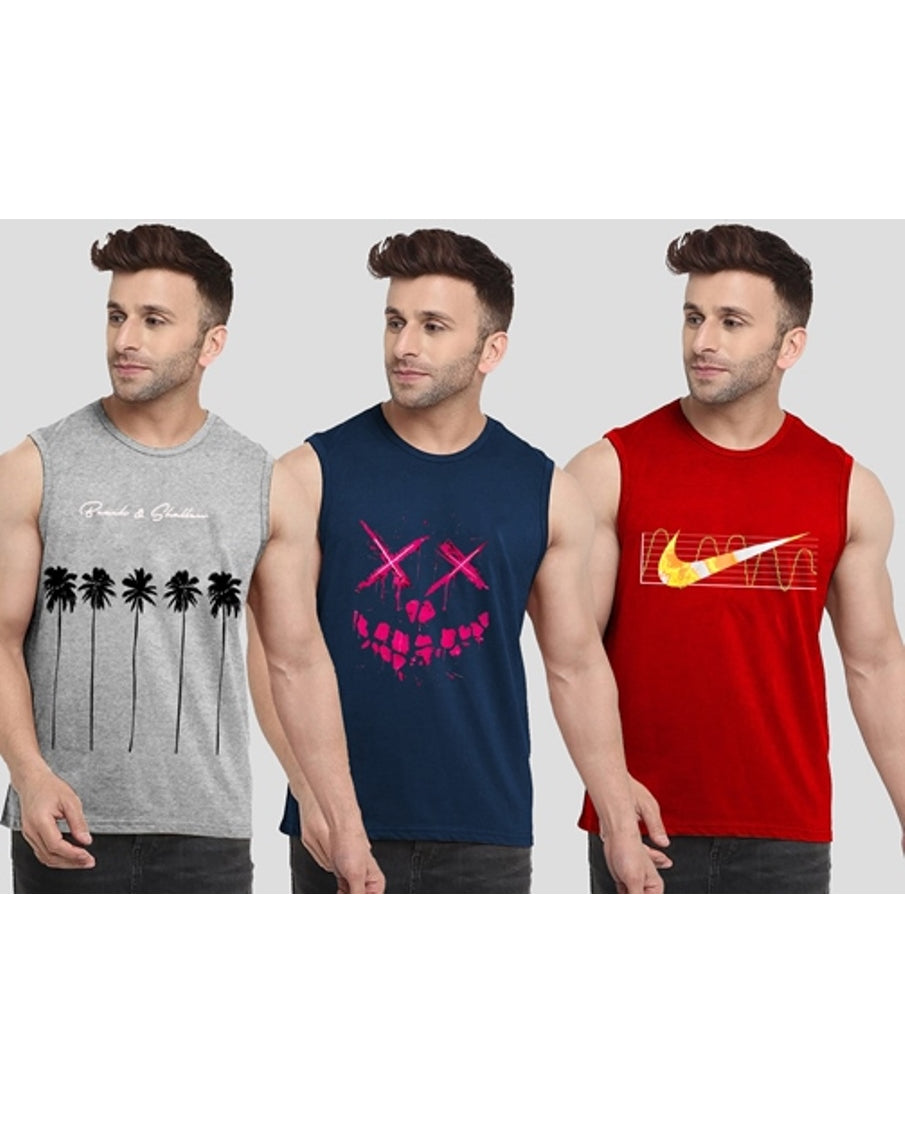 Luxury Red Back Printed Men's Vests for a Sophisticated Look