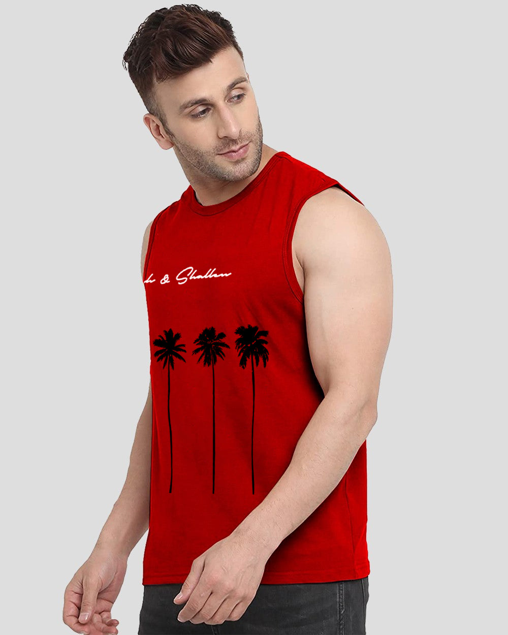 Red Printed Men's Vests for Spring: Fresh and Trendy Looks-SIDE
