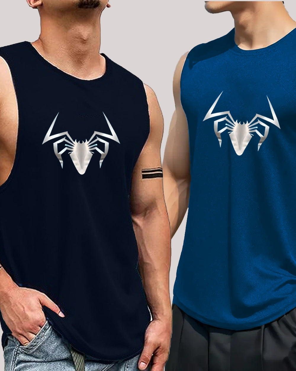 Quick-Dry Men’s Sleeveless Polyester Vest for All-Day Comfort
-FRONT