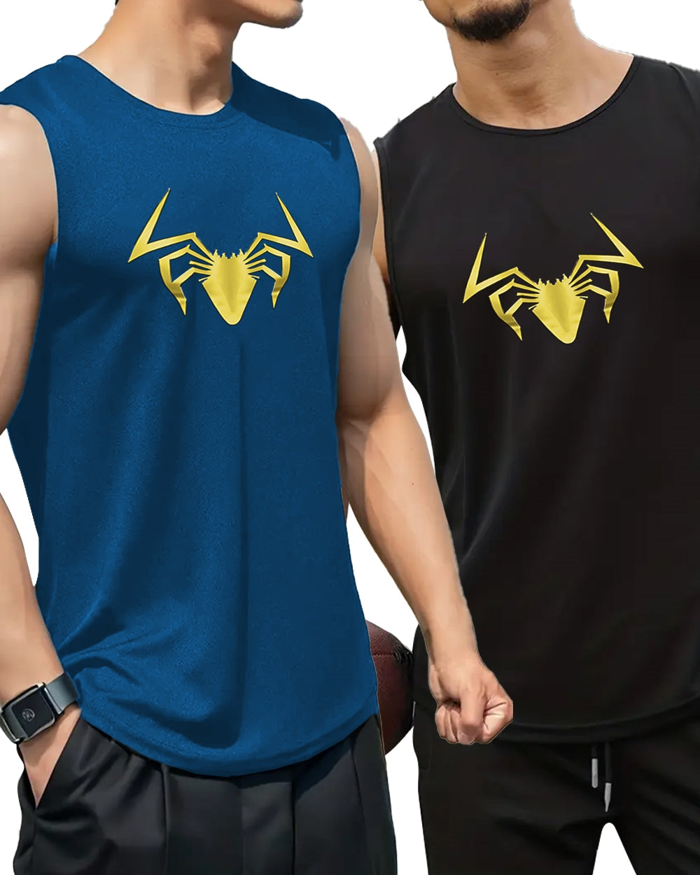 Men’s Sleeveless Polyester Vest for All-Season Comfort-FRONT