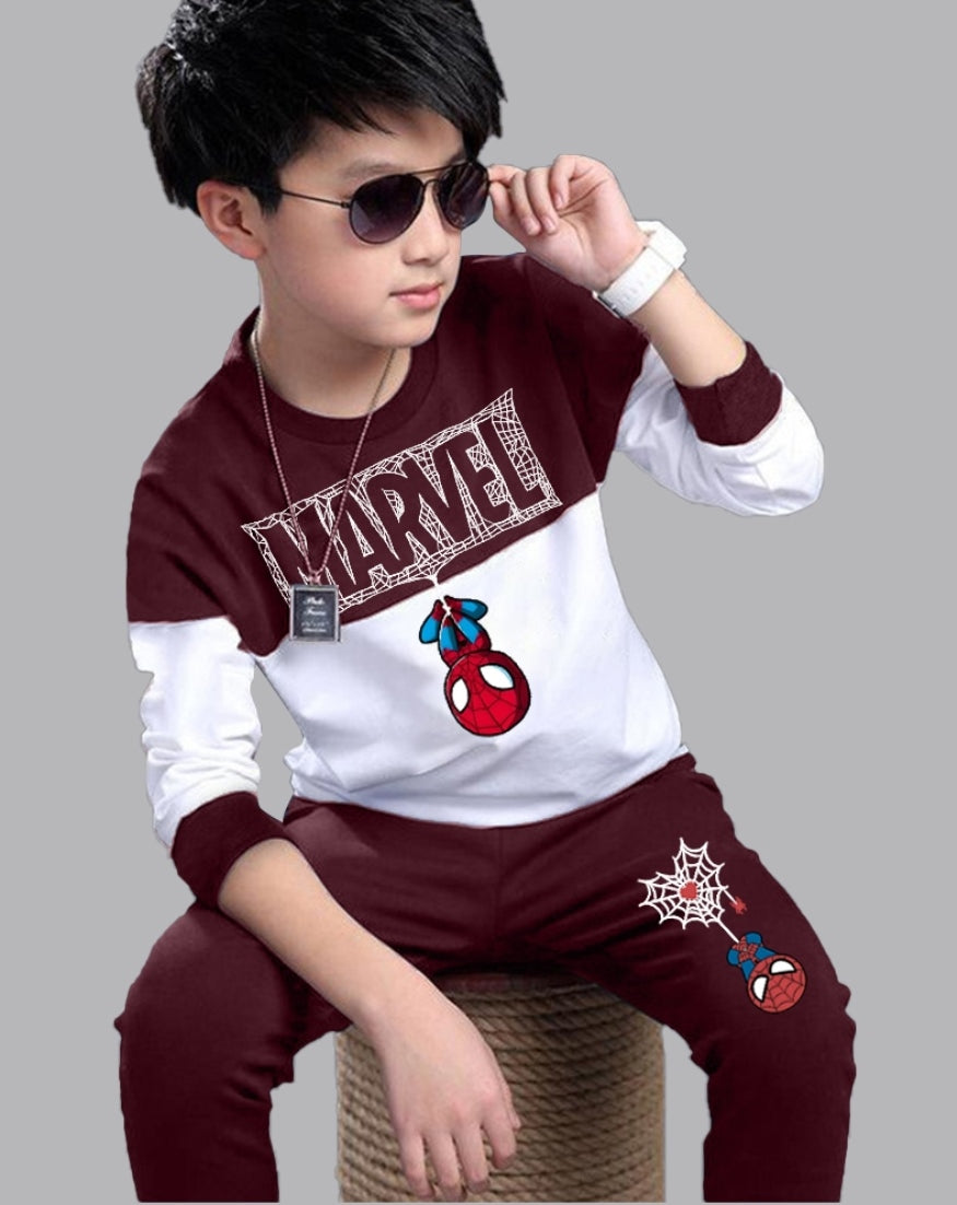 Boys’ Graphic T-Shirt and Matching Jogger Pants Set-front