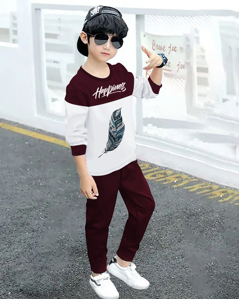 Casual Boys’ Hoodie and Jogger Set for a Sporty Look-side