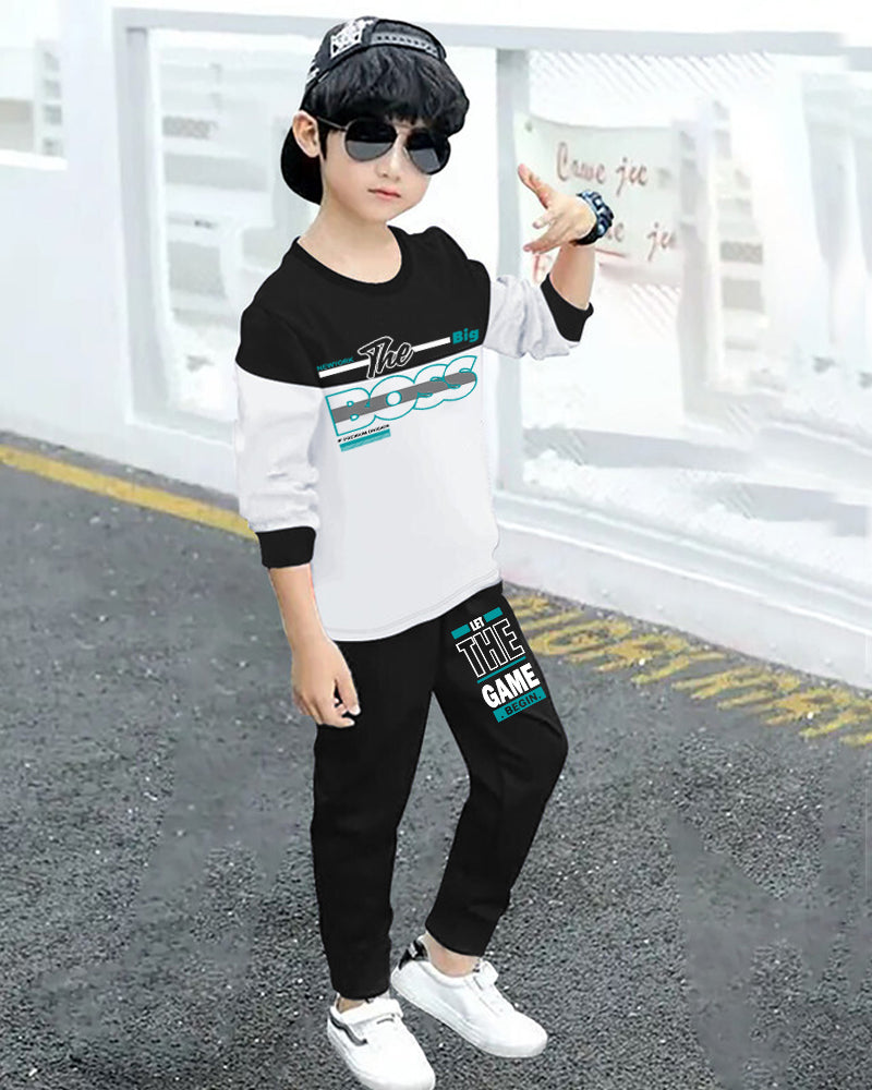 Boys’ Casual Polo T-Shirt and Chino track pants Set for Smart Outings-side