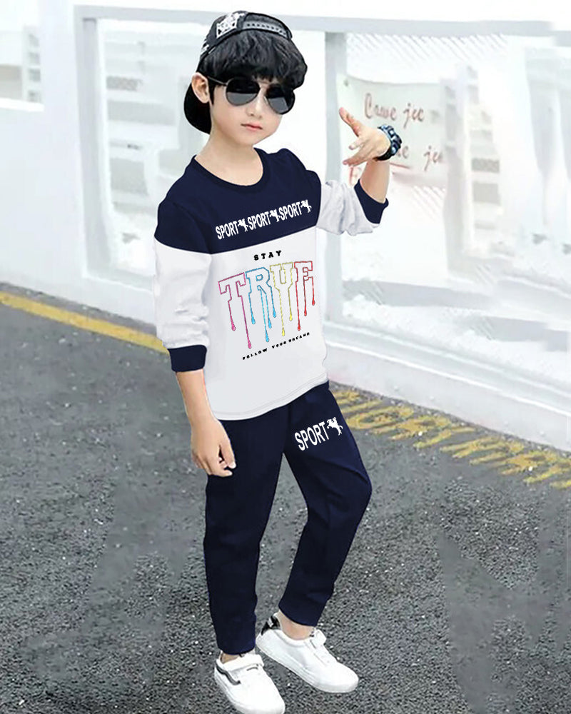 Boys’ Striped Henley Shirt and Jogger Set for Casual Chic
-side