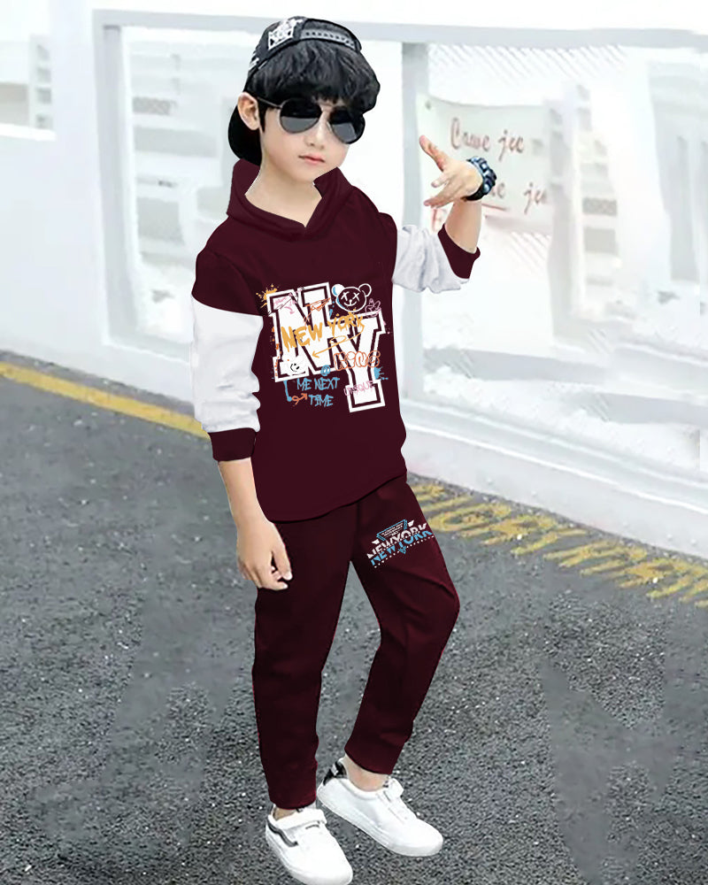 Boys’ Dinosaur-Themed T-Shirt and track pants Set for Fun-Loving Kids
-side