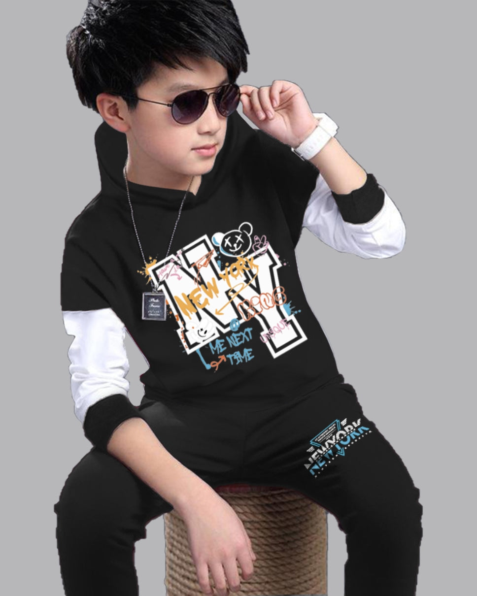 Boys’ Sports Jersey and track pants Set for Active Kids-front
