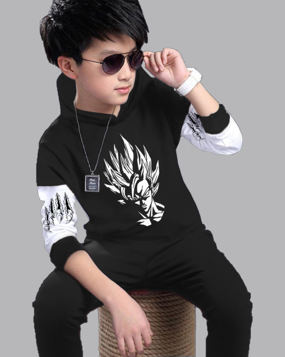 Boys’ Athletic Tank Top and track pants Set for Summer Sports Fun
-front