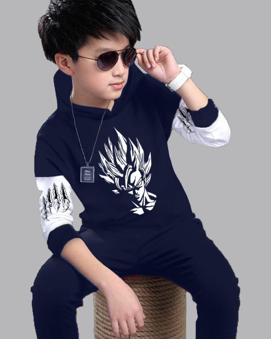 Boys' Graphic Hoodie and T-Shirt Jeans Set for a Cool Urban Style