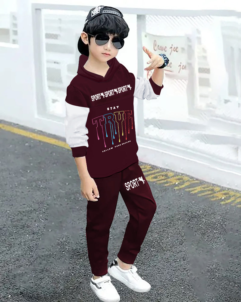 Boys’ Space-Themed T-Shirt and Joggers Set for Creative Kids-side