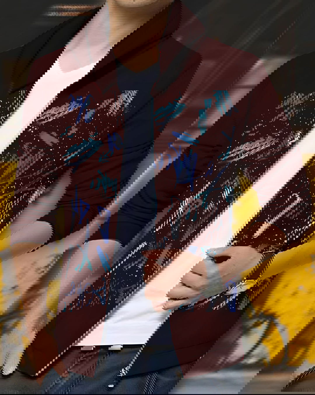 All Over Hoodie Jackets/Maroon - FastColors - Printed Hooded Jackets Maroon - #tag1# - #tag2# - #tag3# -