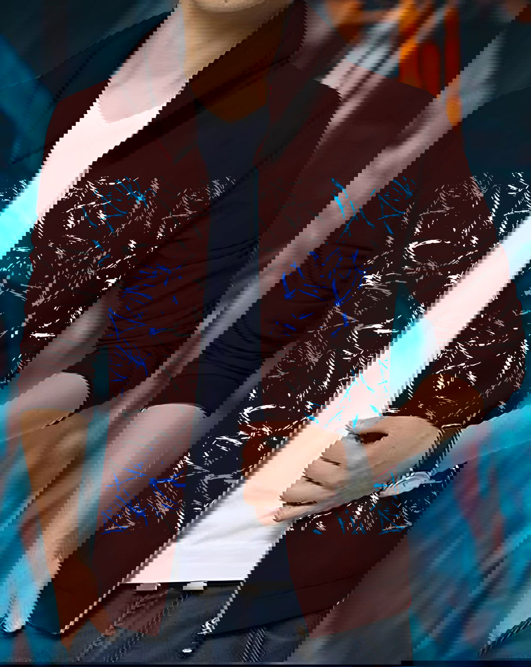 All Over Hoodie Printed Jackets/Maroon - FastColors - Printed Hooded Jackets Maroon - #tag1# - #tag2# - #tag3# -