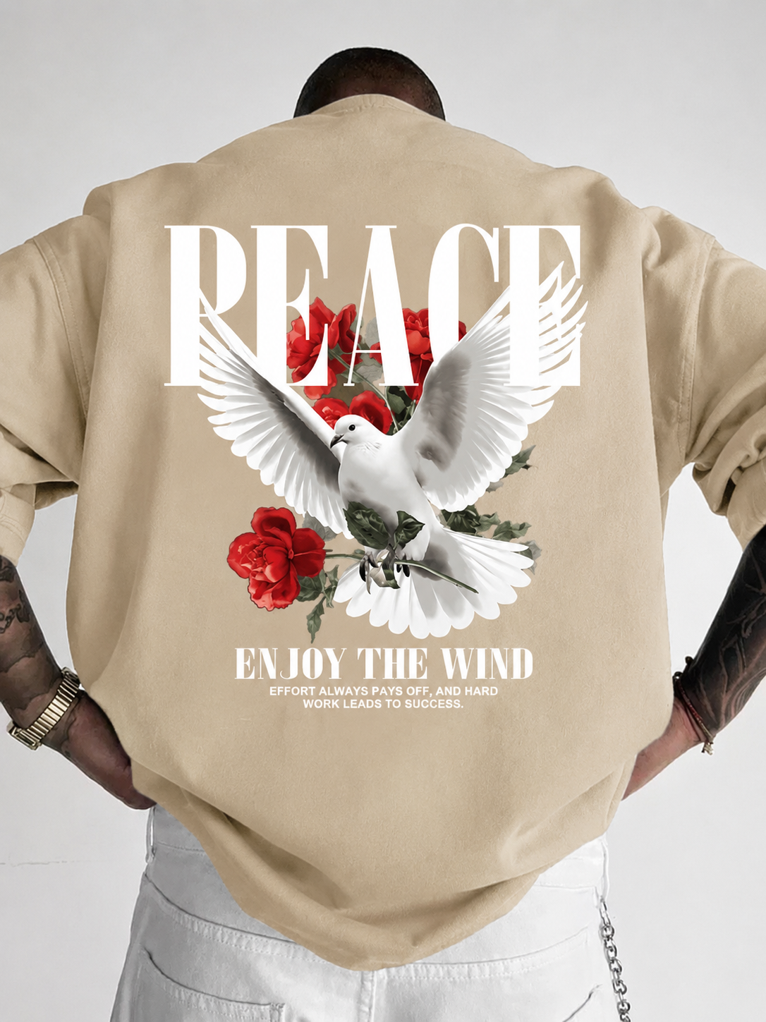 Men Graphic Print Round Neck Cotton Blend T-Shirt