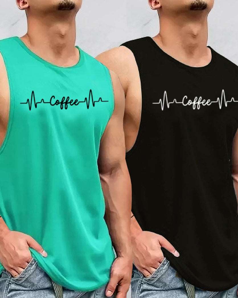 Coffee Printed Vest Combo - FastColors