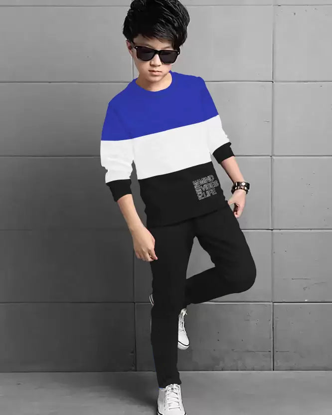 Color Blocked Boys Apparel Top and Bottom Set - FastColors