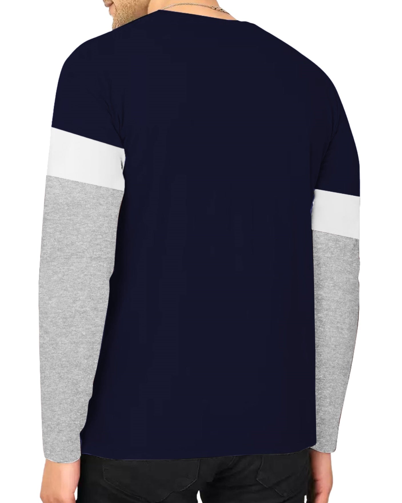 Color Blocked Full Sleeve T Shirt for men - FastColors