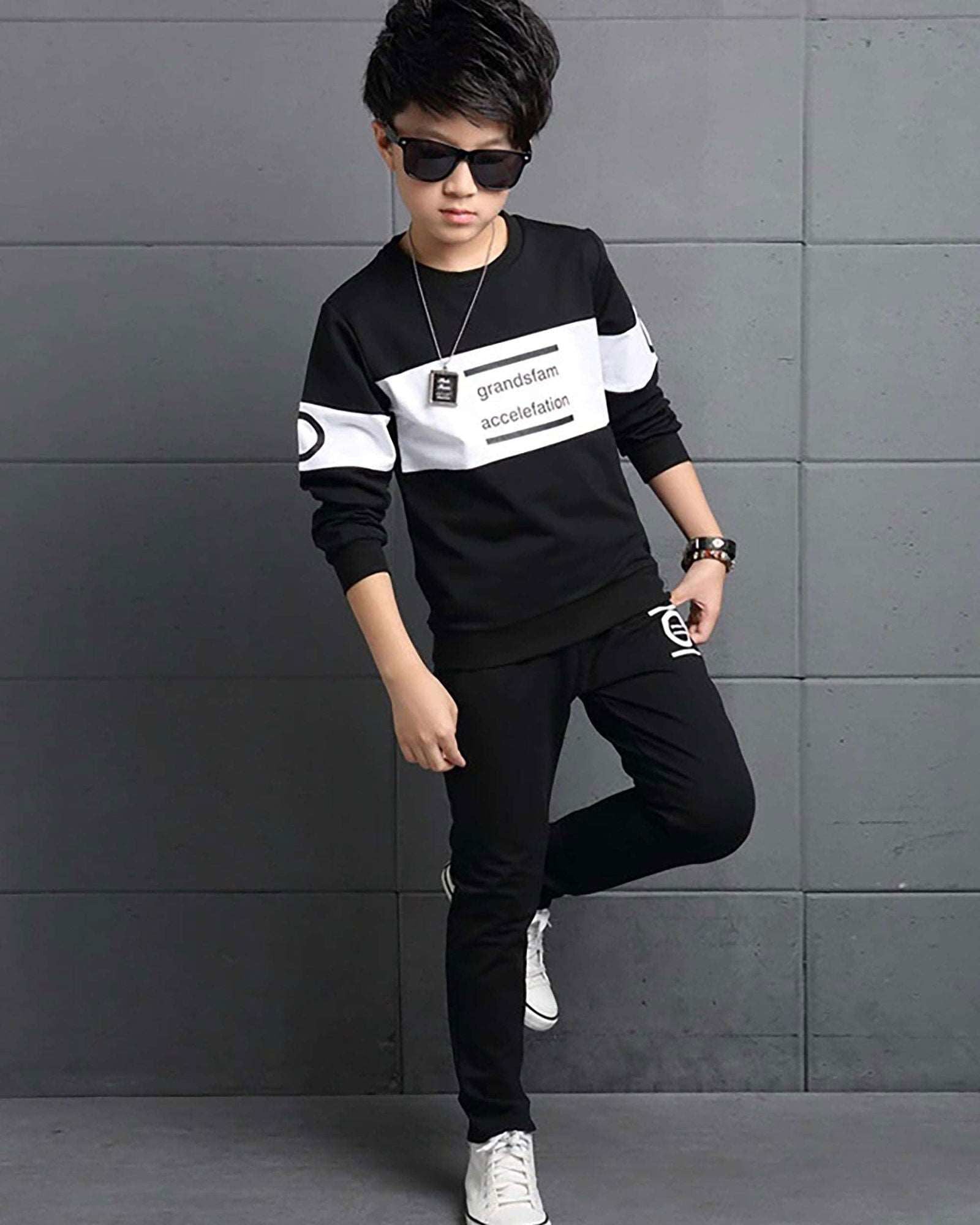 Color Blocked Printed Boys Apparel top bottom set for kids - FastColors - Color Blocked Printed Boys Apparel Top and Bottom Set - FastColors - #tag1# - #tag2# - #tag3# -