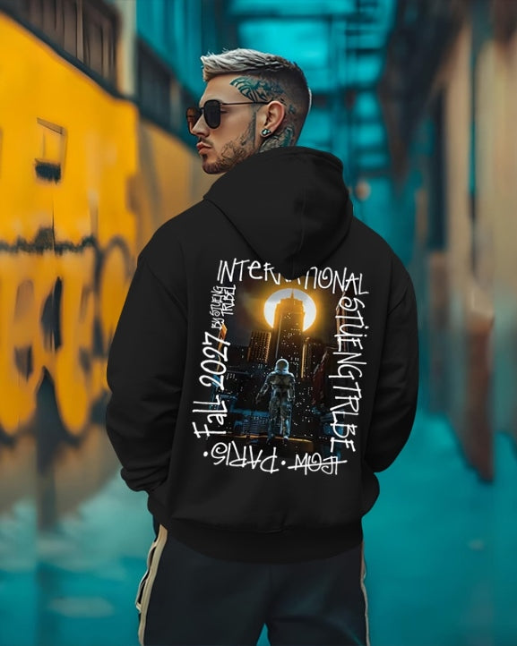 Fall 2027 stylish hoodies for men / Black