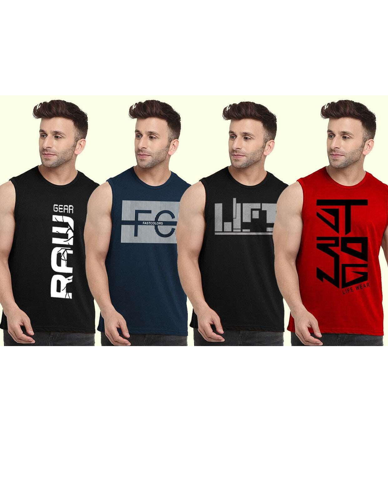 FastColors-Placement-Printed-Vests-Pack-of-4 - FastColors