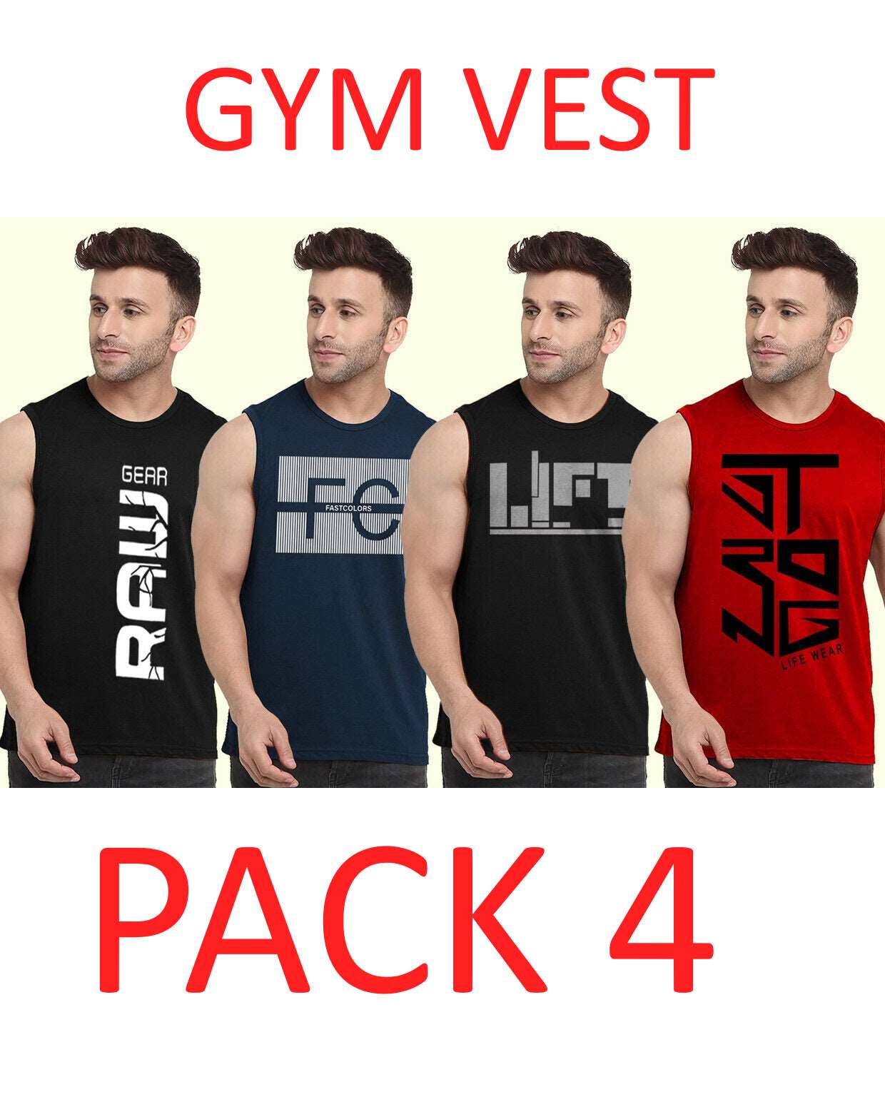 FastColors-Placement-Printed-Vests-Pack-of-4 - FastColors