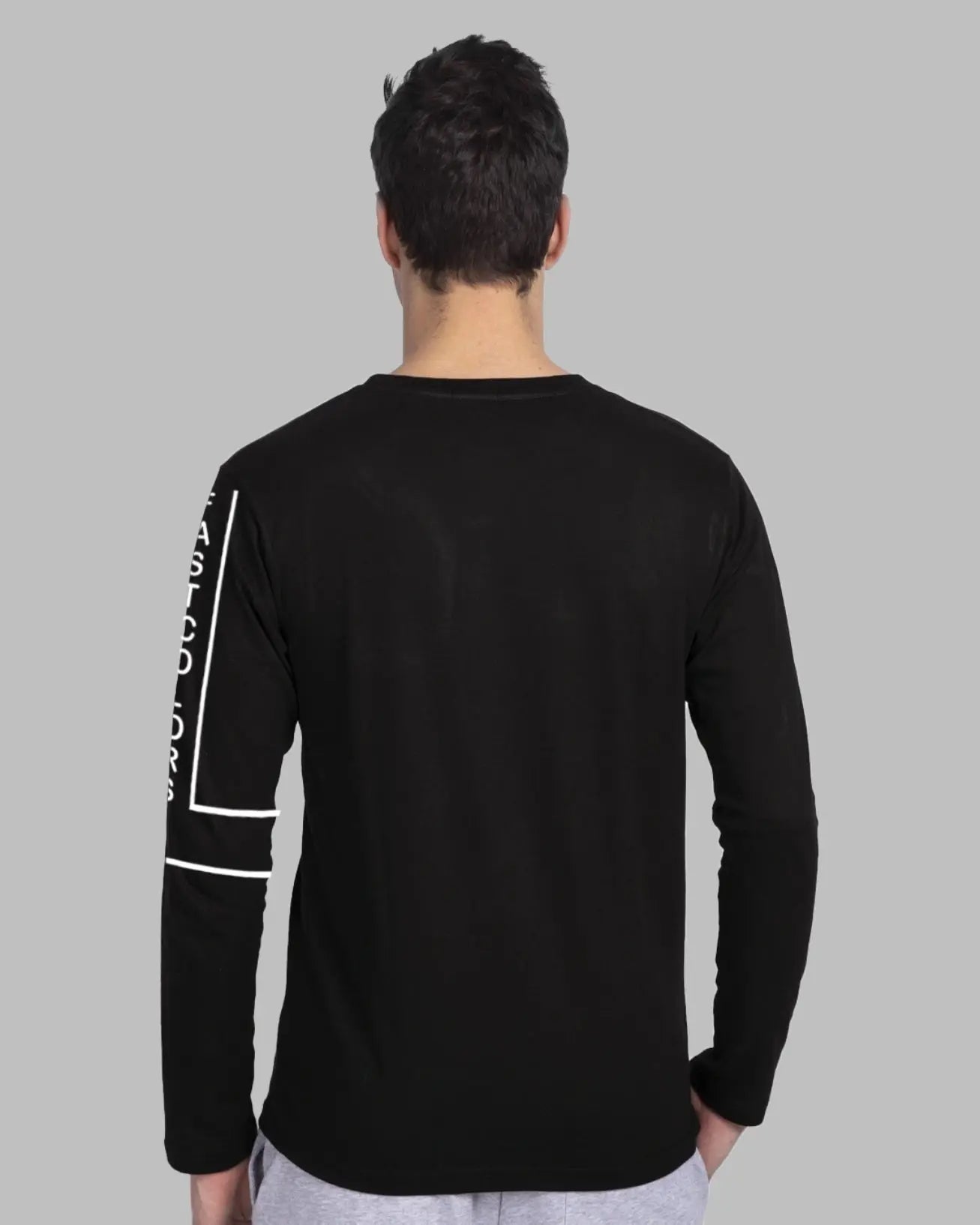 FastColors Black Simple Things full sleeve t shirt for men - FastColors - Simple Things Black Full Sleeve T Shirt - FastColors - #tag1# - #tag2# - #tag3# -