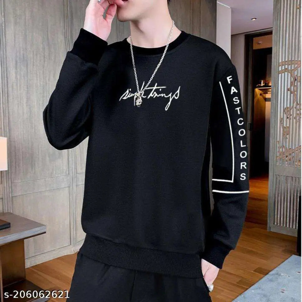 FastColors Black Simple Things full sleeve t shirt for men - FastColors - Simple Things Black Full Sleeve T Shirt - FastColors - #tag1# - #tag2# - #tag3# -