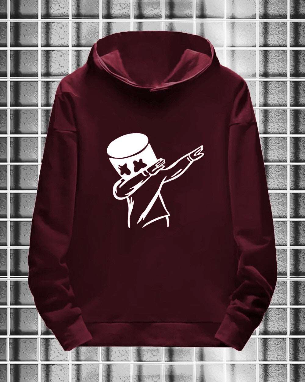 FastColors Printed Men Hooded Neck Black, Maroon T-Shirt - FastColors