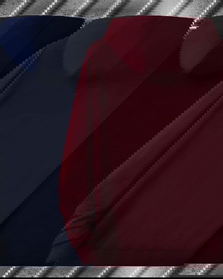 FastColors Printed Men Hooded Neck Dark Blue, Maroon T-Shirt - FastColors