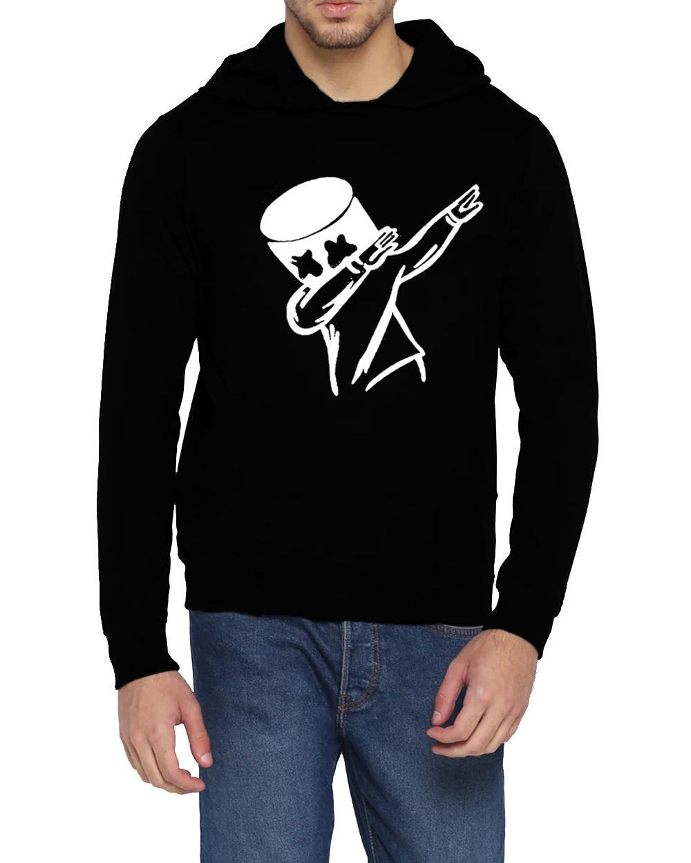 FastColors Printed Men Hooded Neck Maroon, Black T-Shirt - FastColors