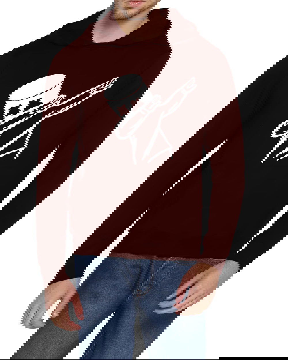 FastColors Printed Men Hooded Neck Maroon, Blue T-Shirt - FastColors