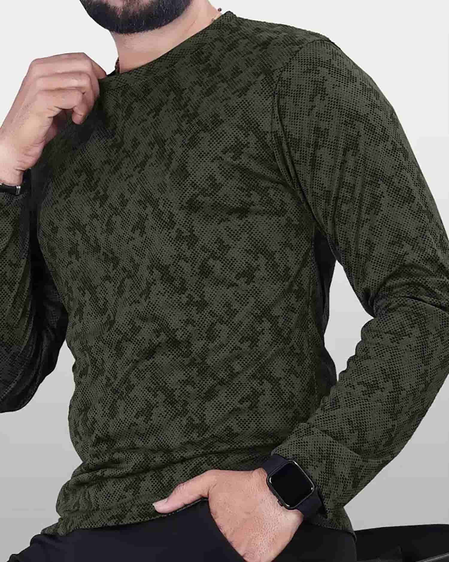 FastColors Printed Men Round Neck Dark Green T-Shirt - FastColors